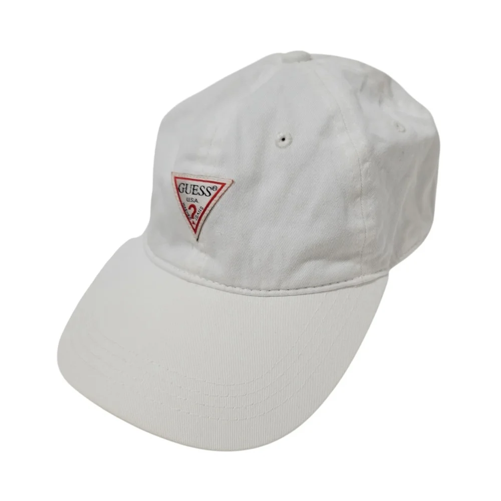 GUESS Women's Baseball Hat White 100% Cotton